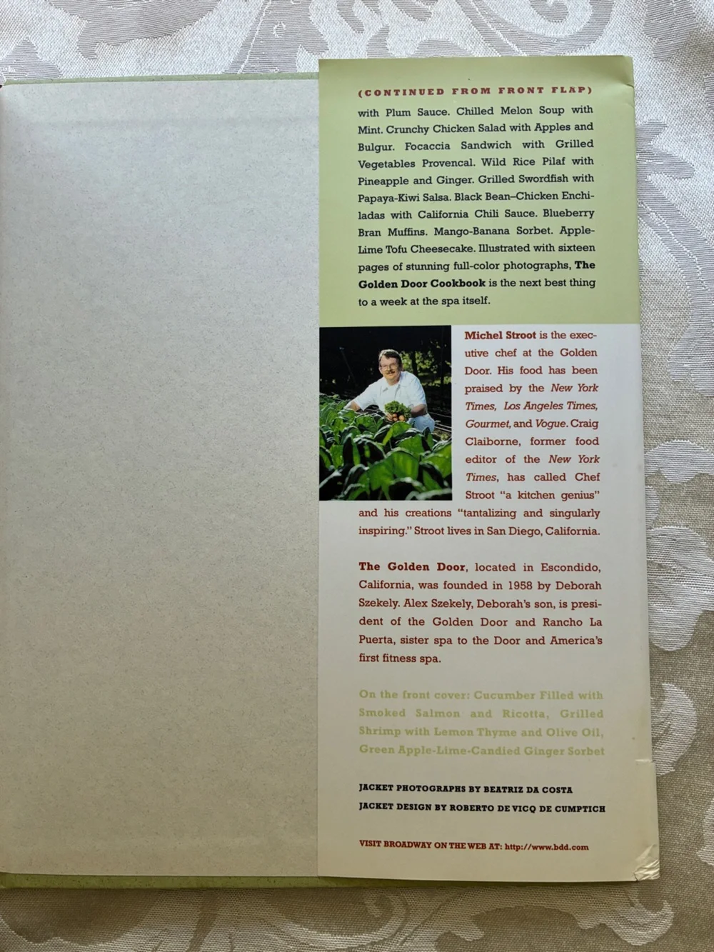 The Golden Door Cookbook by Michel Stroot Hardcover 302 Pages